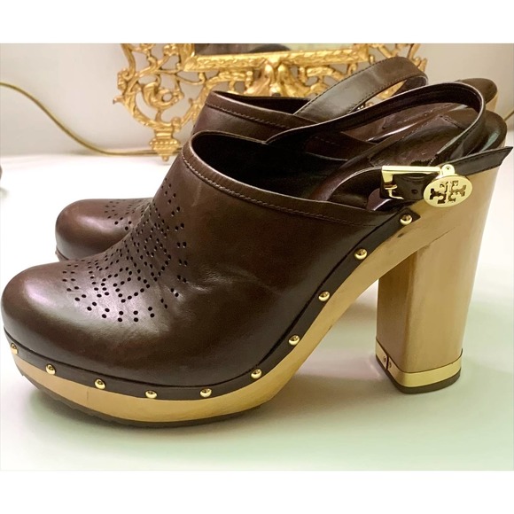 Tory Burch Brayden Sling Back Platform Clogs - Picture 7 of 8